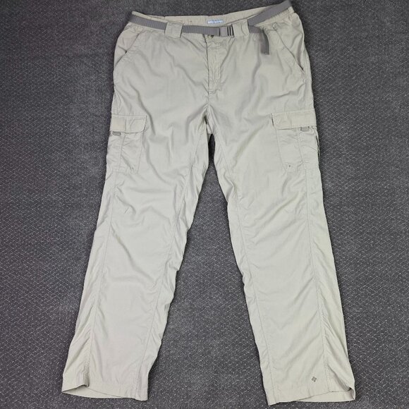 Columbia Other - Columbia Insect Blocker Cargo Pants Men's XXL 34 Beige Belted Hiking Outdoor
